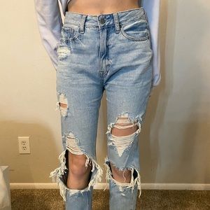 Distressed jeans